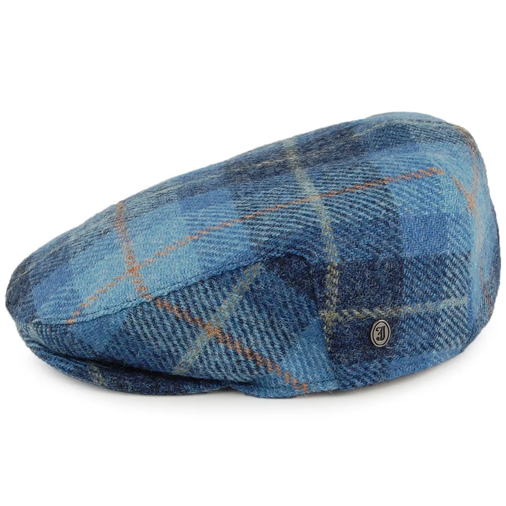 Jaxon & James HARRIS TWEED Bay River Flat Cap - Blue-Navy
