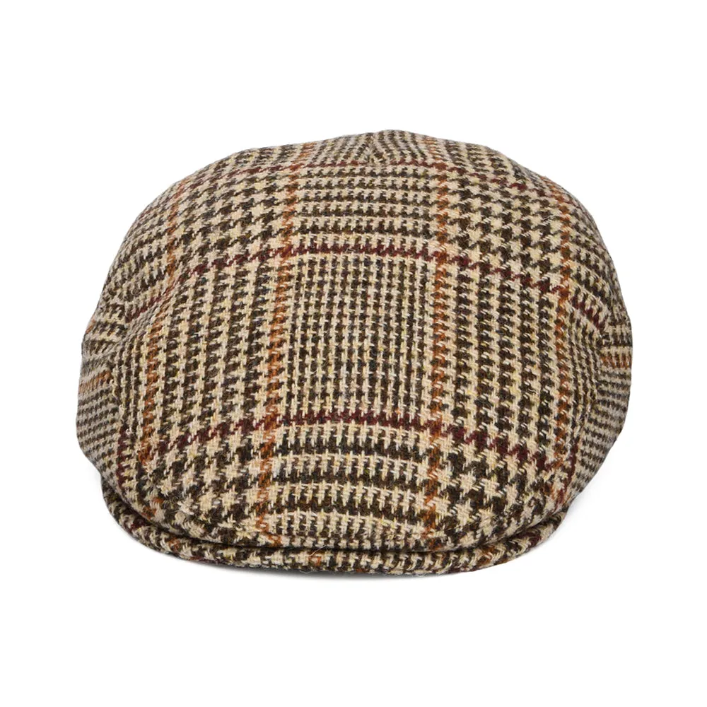 Jaxon & James HARRIS TWEED Locheport Flat Cap - Brown-Tan