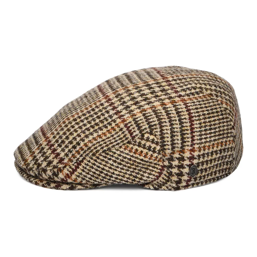 Jaxon & James HARRIS TWEED Locheport Flat Cap - Brown-Tan