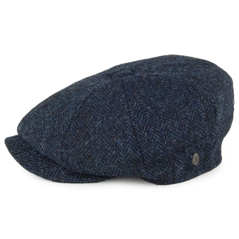 Jaxon & James HARRIS TWEED Skye Newsboy Cap - Blue-Black