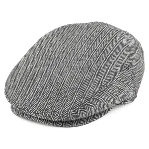 Jaxon & James Herringbone Flat Cap - Grey