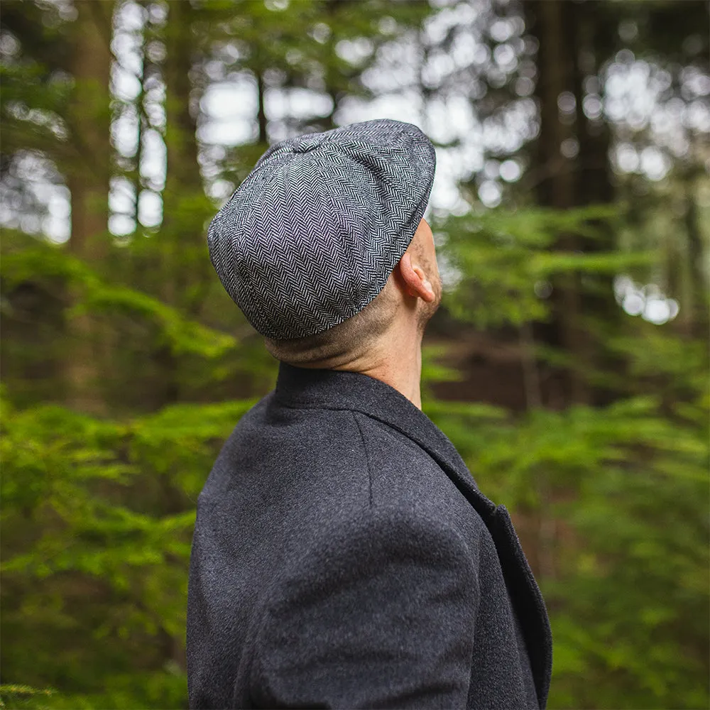Jaxon & James Herringbone Newsboy Cap - Grey