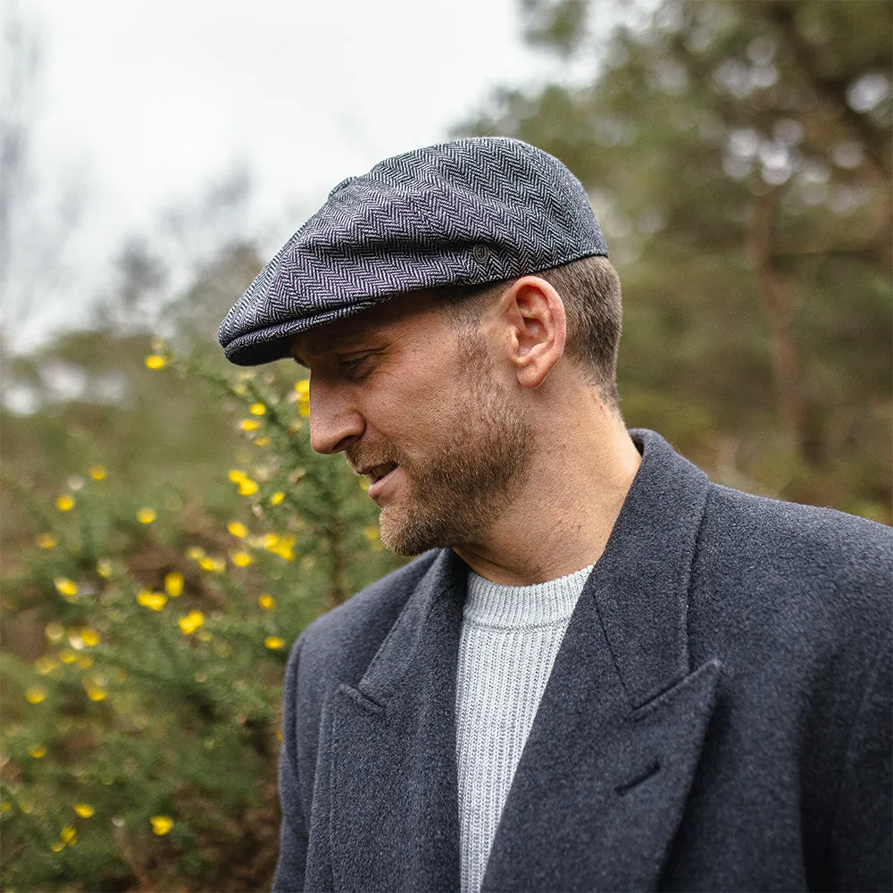Jaxon & James Herringbone Newsboy Cap - Grey