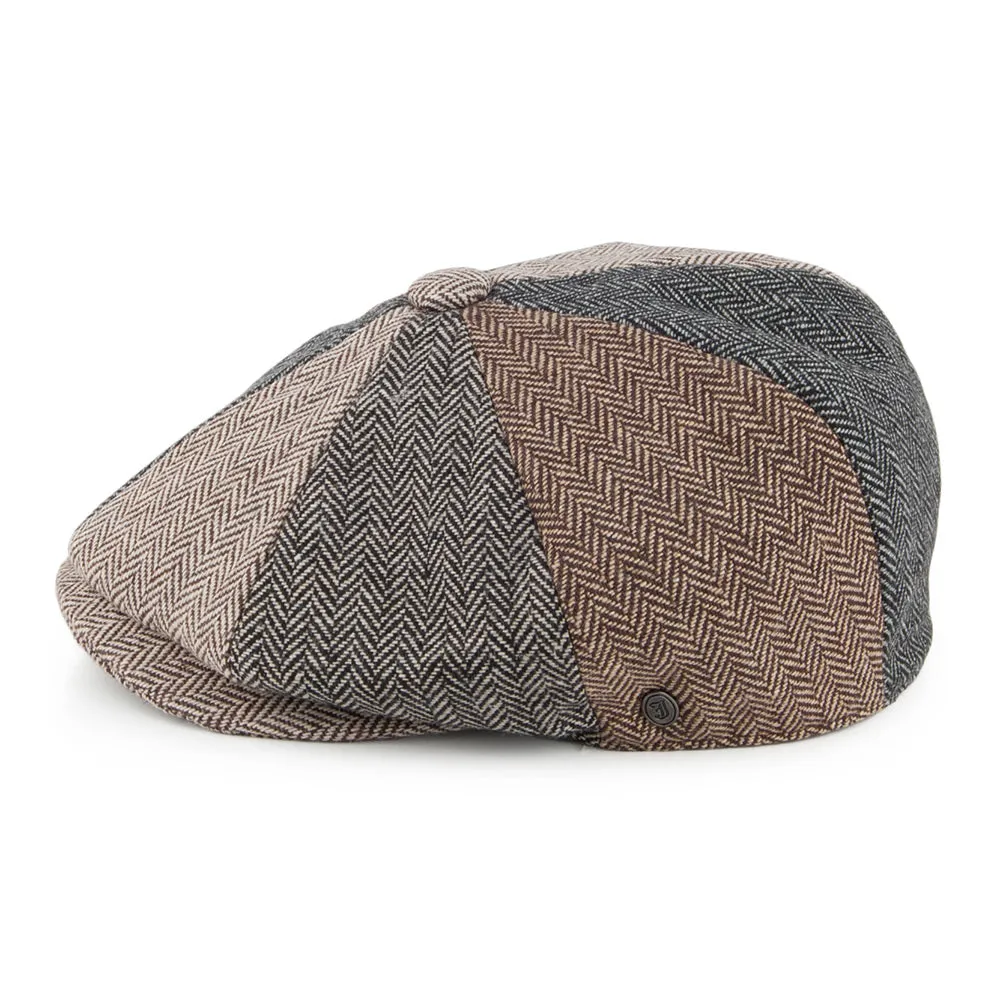 Jaxon & James Herringbone Patch Newsboy Cap - Multi-Coloured