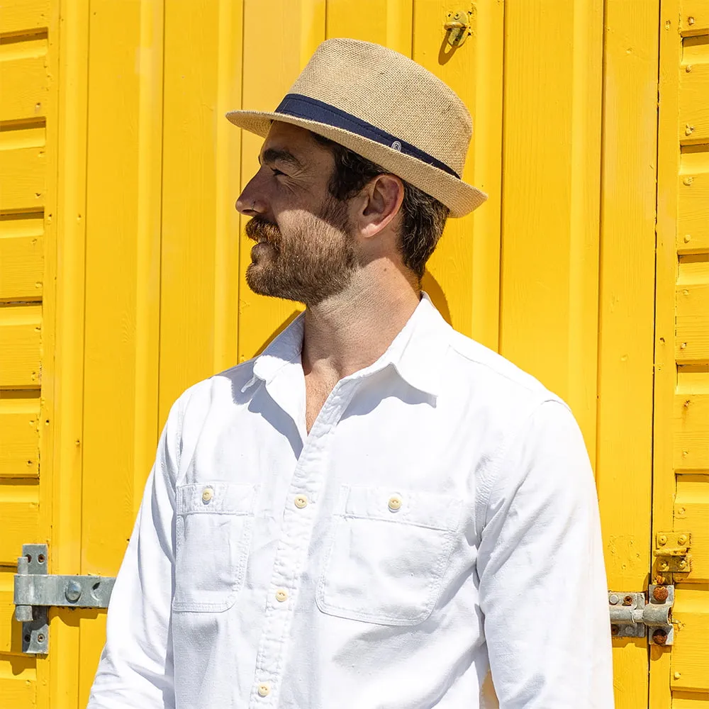 Jaxon & James Jute Trilby Hat - Tan