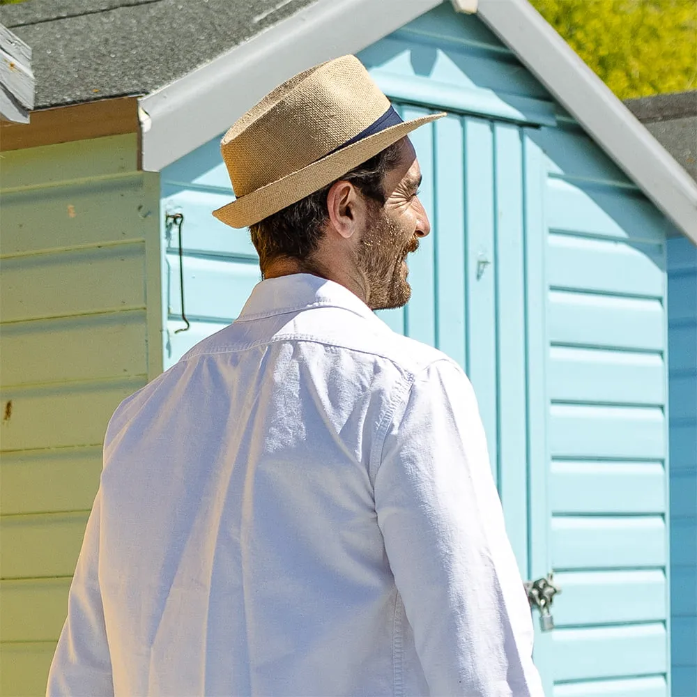 Jaxon & James Jute Trilby Hat - Tan