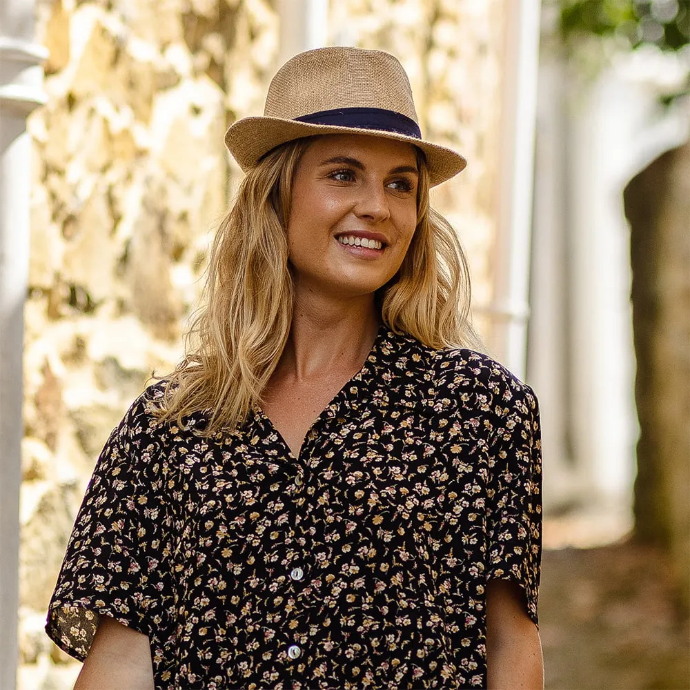 Jaxon & James Jute Trilby Hat - Tan