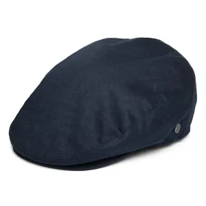 Jaxon & James Linen Flat Cap - Navy Blue