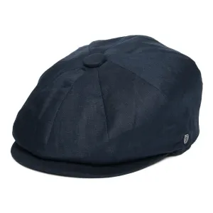 Jaxon & James Linen Newsboy Cap - Navy Blue