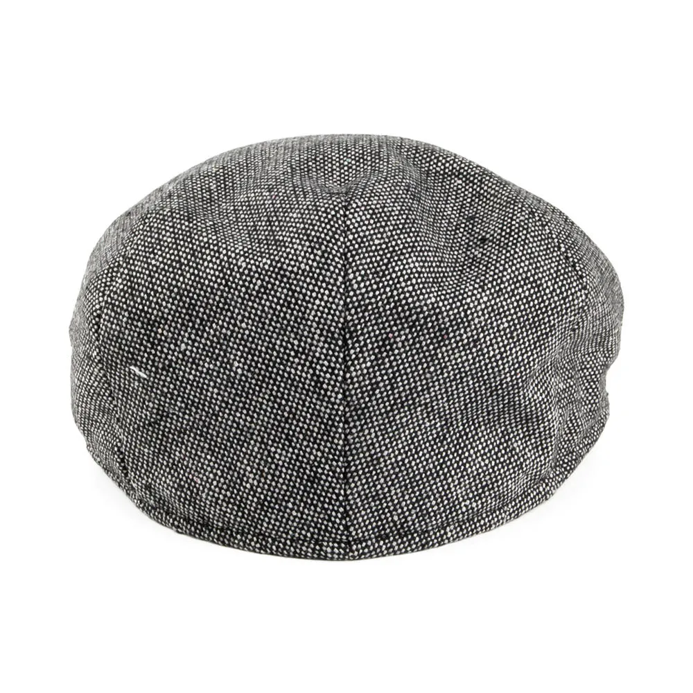 Jaxon & James Marl Tweed Flat Cap - Black