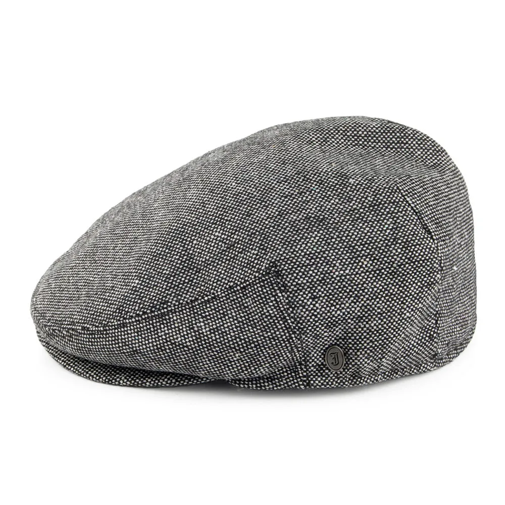 Jaxon & James Marl Tweed Flat Cap - Black