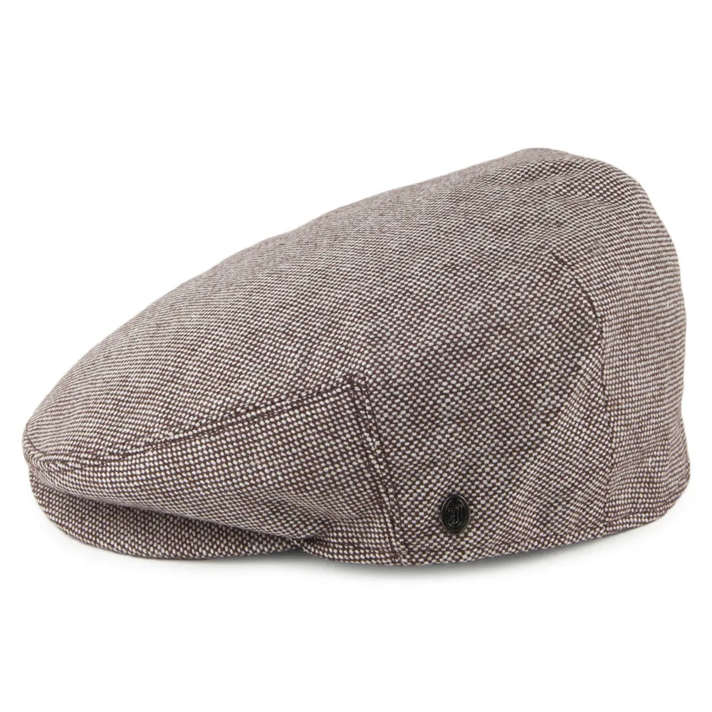 Jaxon & James Marl Tweed Flat Cap - Brown