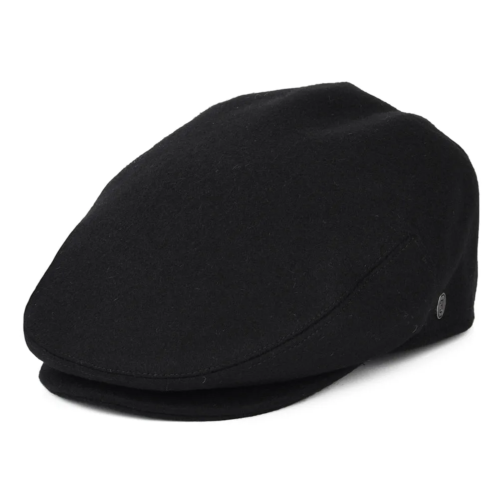 Jaxon & James Melton Wool Flat Cap - Black