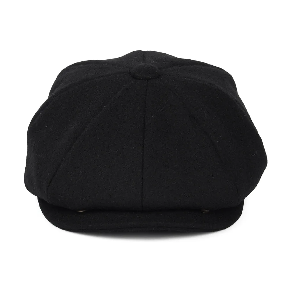 Jaxon & James Melton Wool Newsboy Cap - Black
