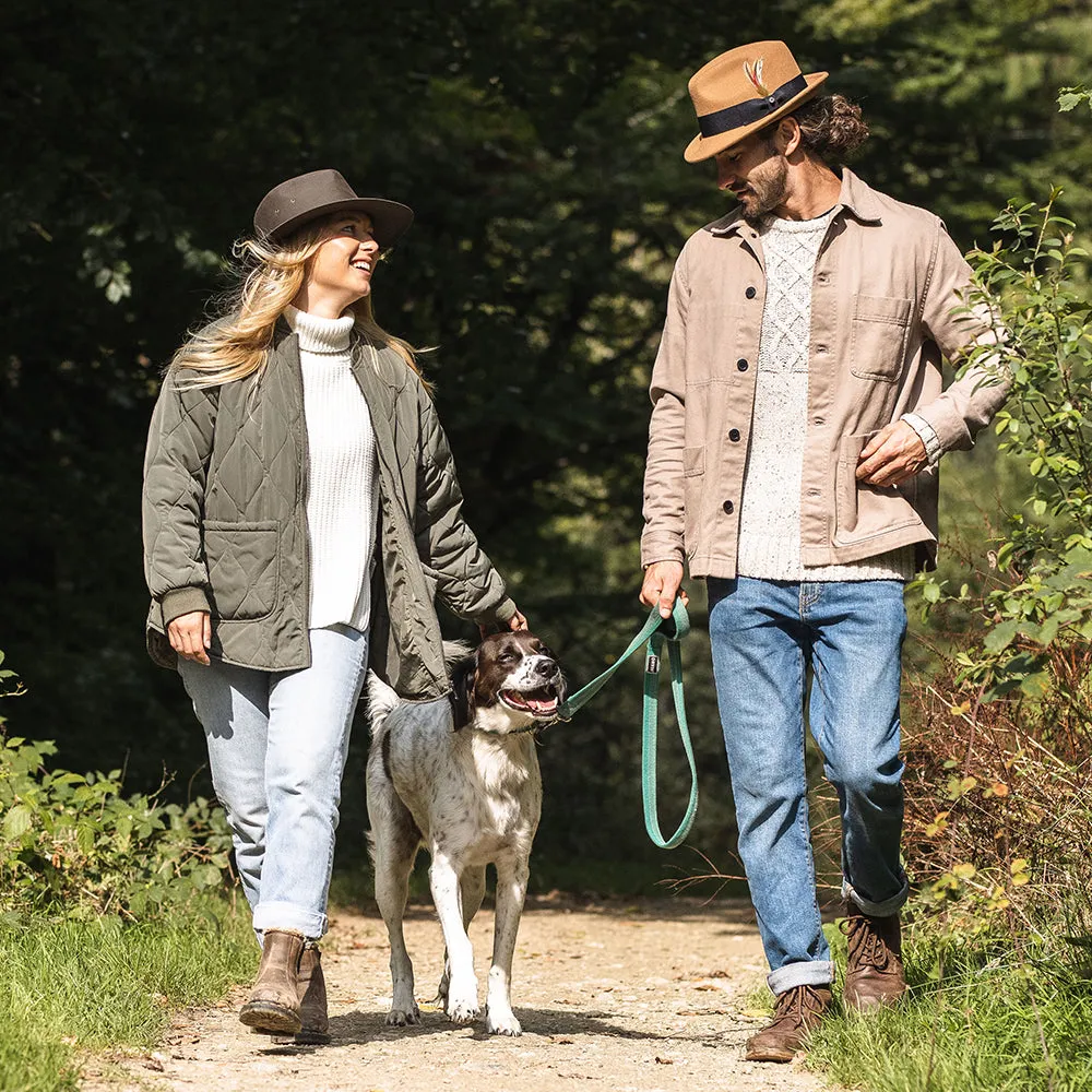 Jaxon & James Oilcloth Safari Fedora Hat - Olive