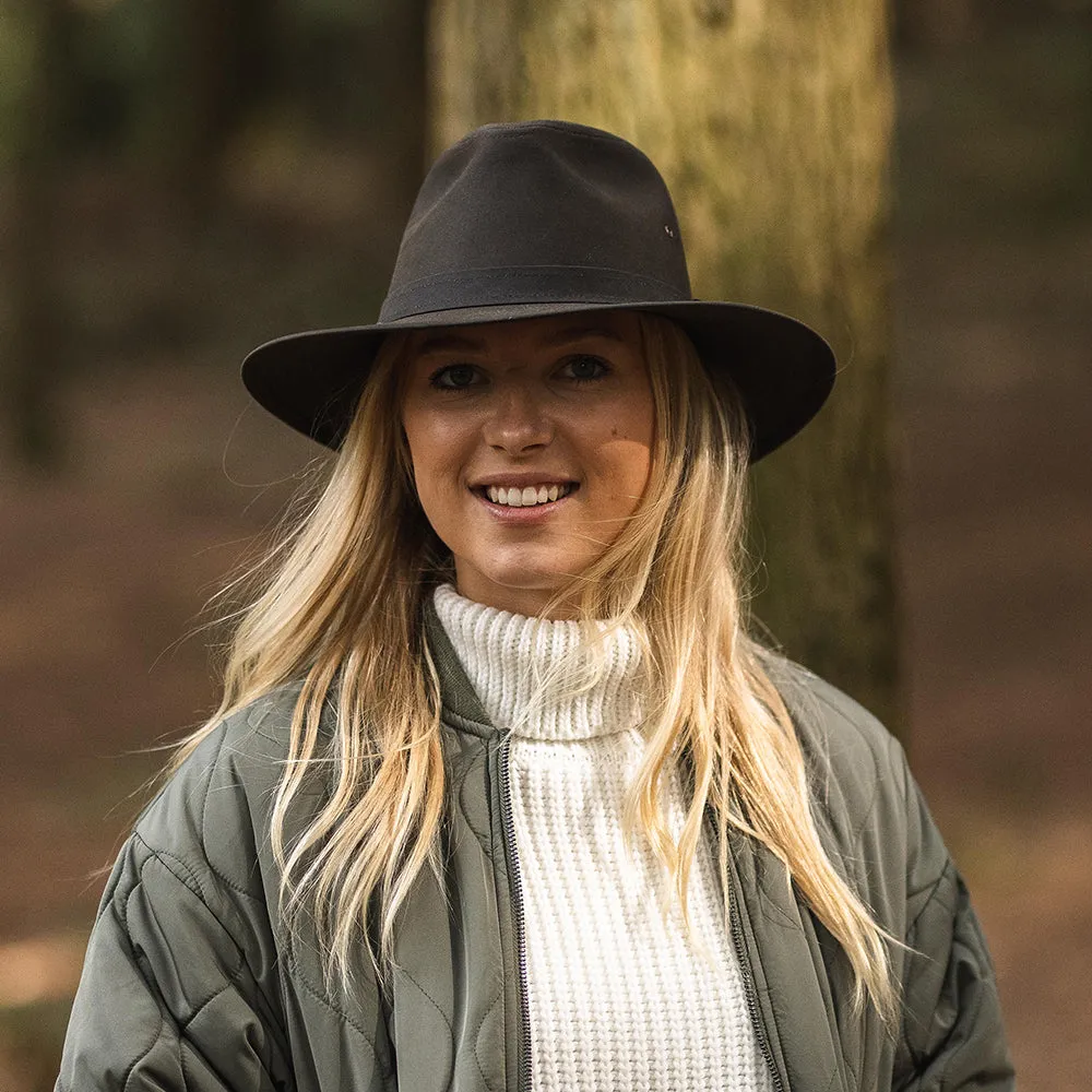 Jaxon & James Oilcloth Safari Fedora Hat - Olive