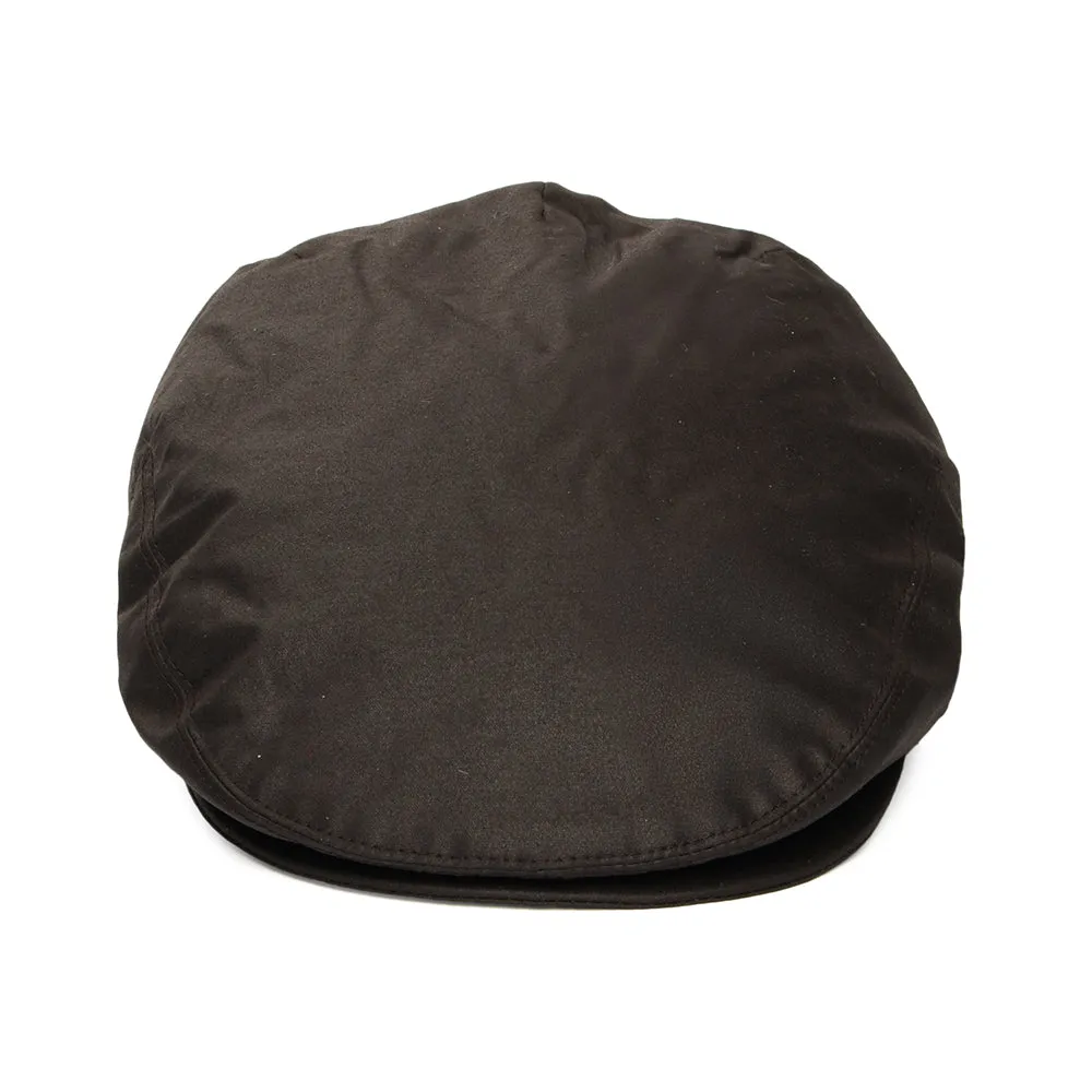Jaxon & James Oilcloth Water Resistant Flat Cap - Brown