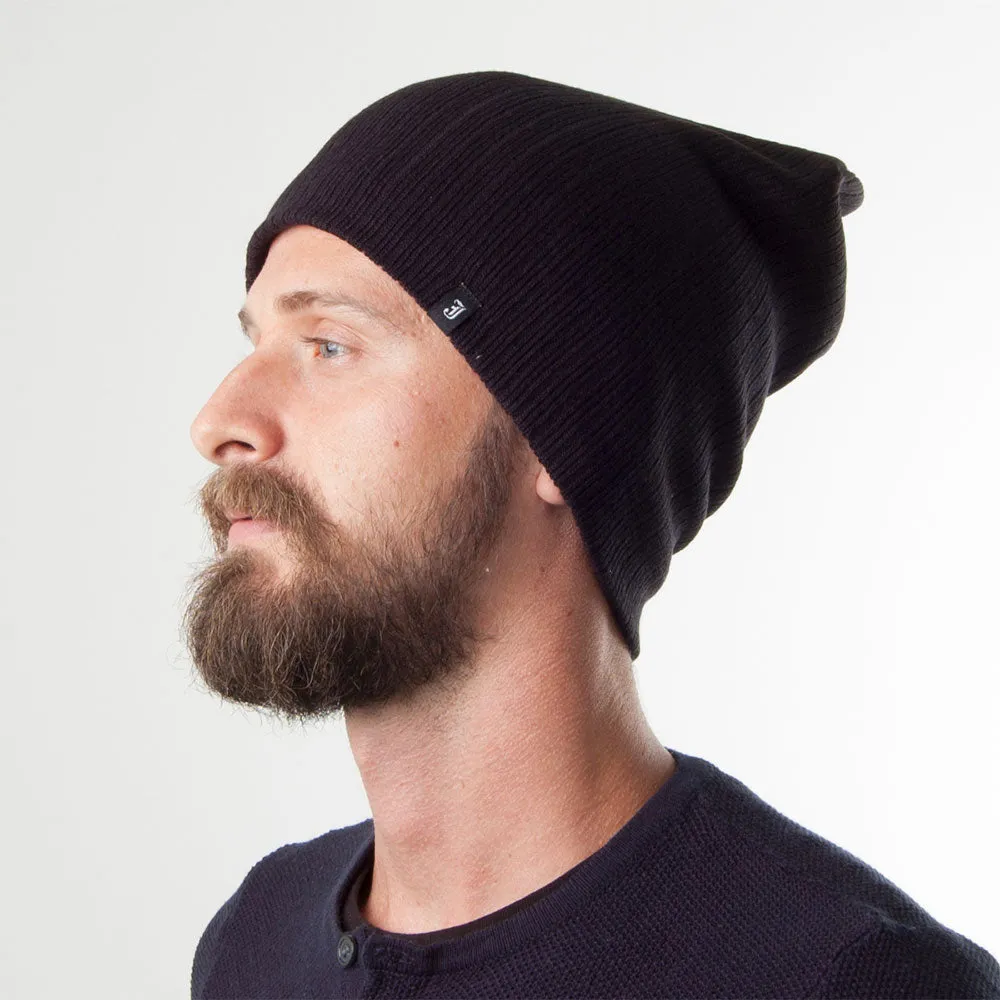 Jaxon & James Oversized Ribknit Beanie Hat - Black