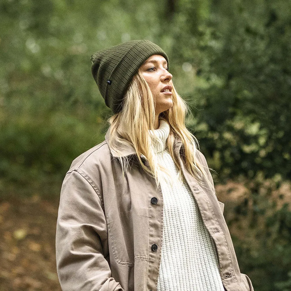 Jaxon & James Oversized Ribknit Beanie Hat - Olive