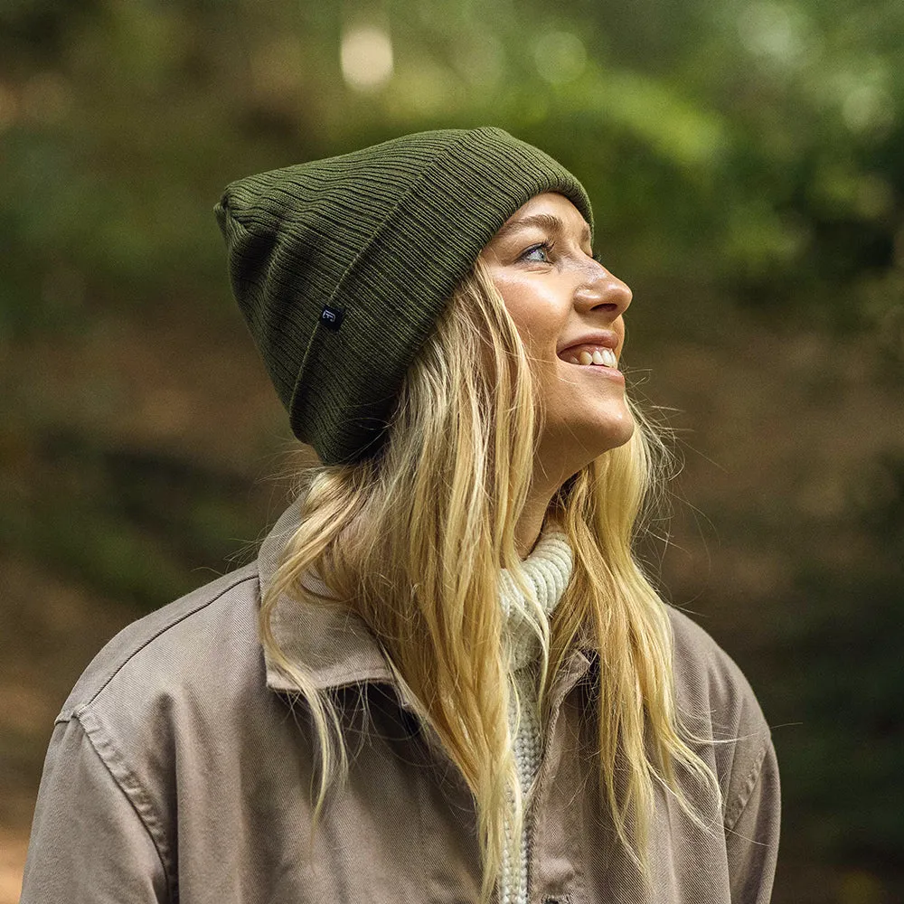 Jaxon & James Oversized Ribknit Beanie Hat - Olive