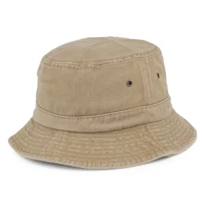 Jaxon & James Packable Cotton Bucket Hat - Khaki