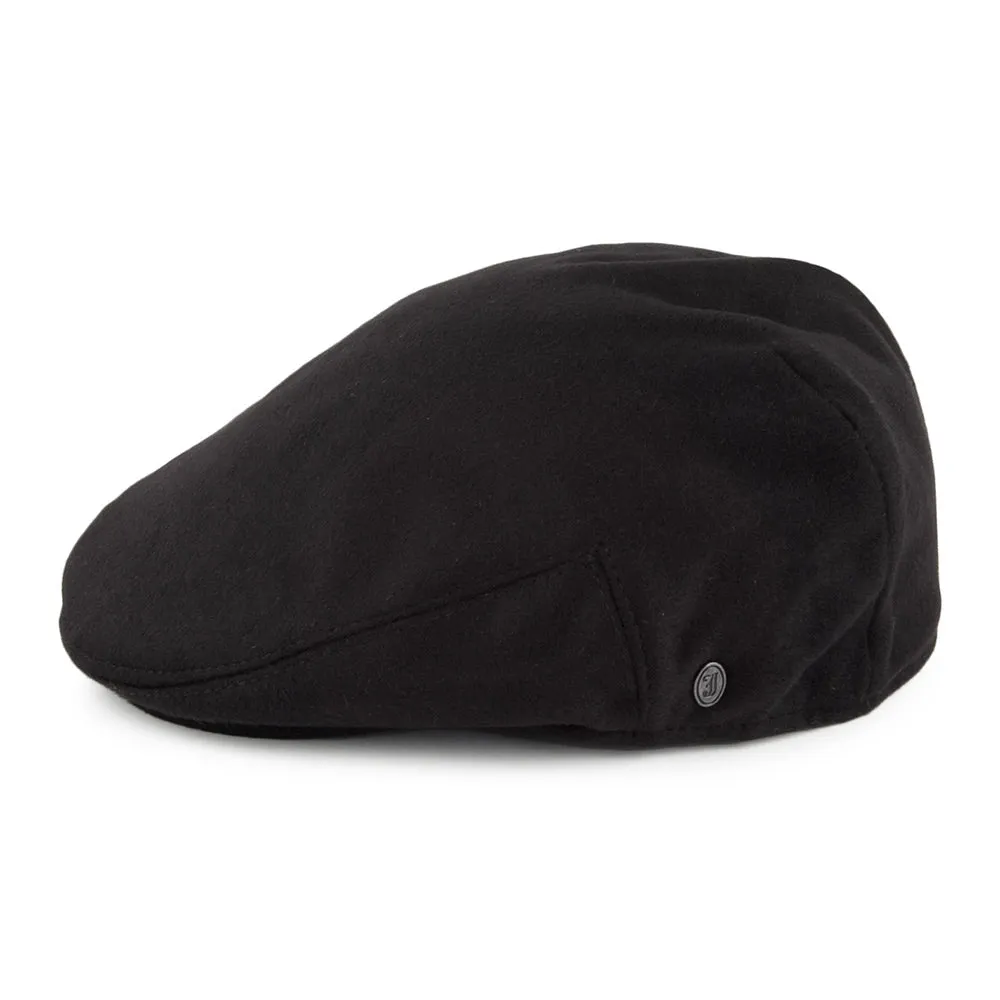 Jaxon & James Pure Wool Harlem Flat Cap - Black