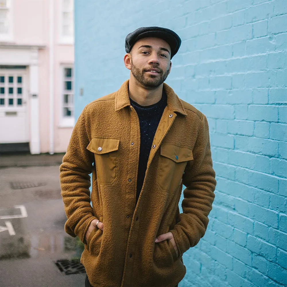 Jaxon & James Pure Wool Harlem Flat Cap - Charcoal