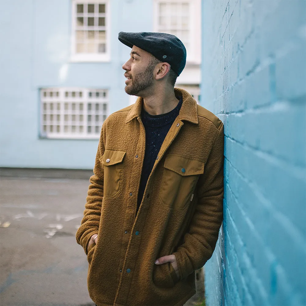Jaxon & James Pure Wool Harlem Flat Cap - Charcoal