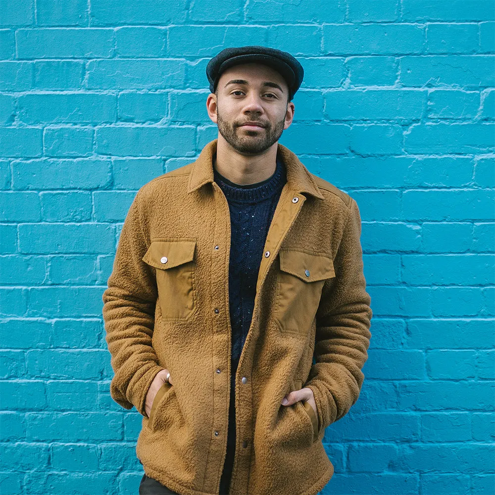Jaxon & James Pure Wool Harlem Flat Cap - Charcoal