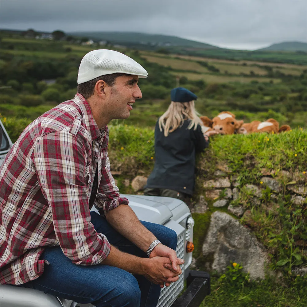 Jaxon & James Summer Flat Cap - White