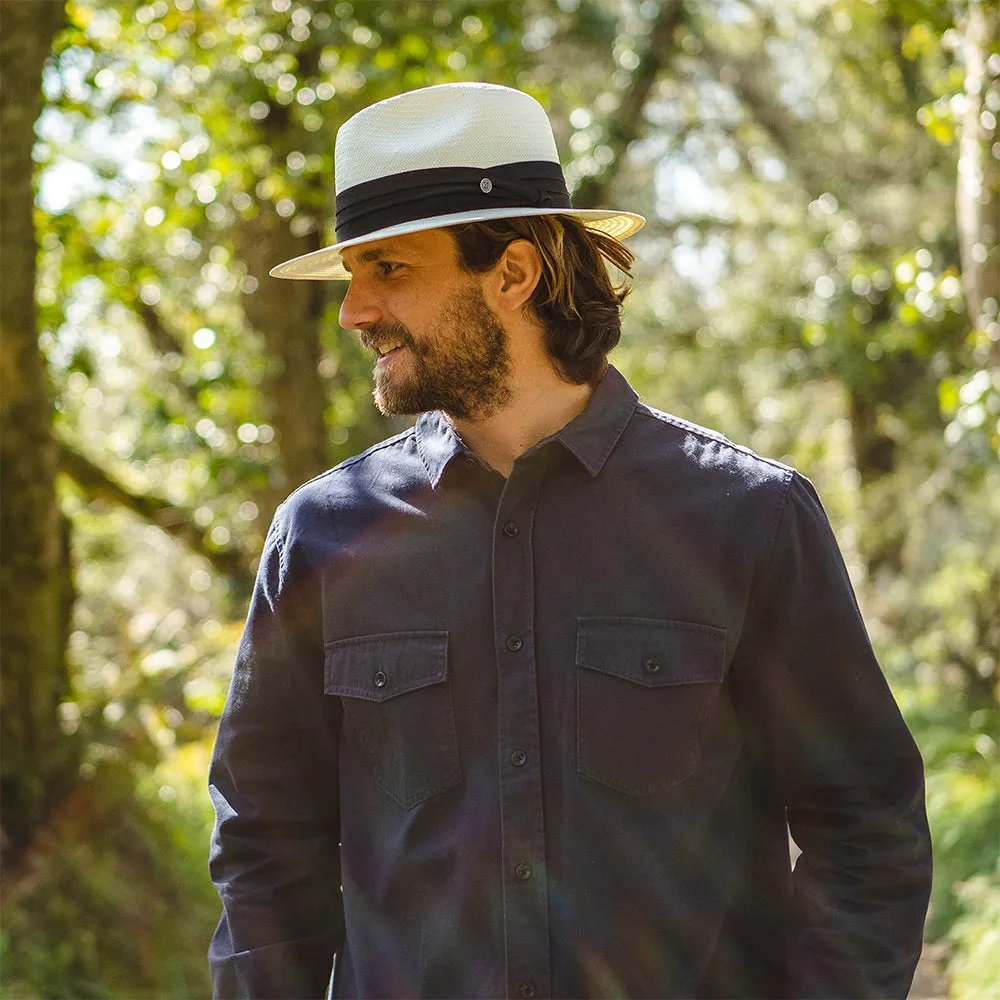 Jaxon & James Toyo Safari Fedora with Black Band - Ivory