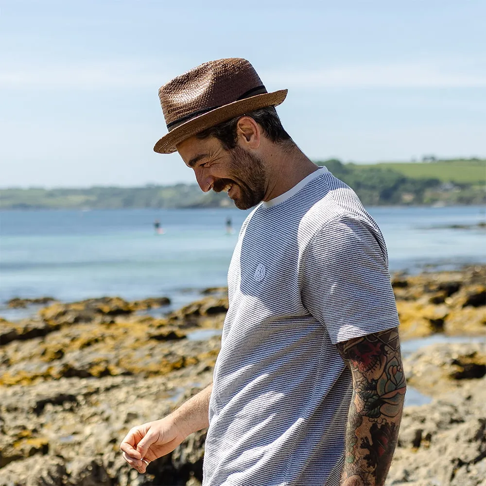 Jaxon & James Tribeca Straw Trilby Hat - Brown