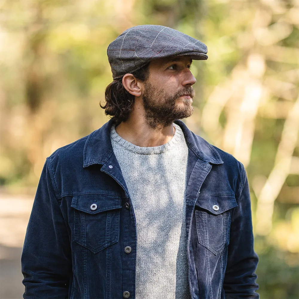 Jaxon & James Tweed Flat Cap - Brown-Grey