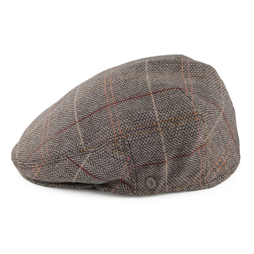 Jaxon & James Tweed Flat Cap - Brown-Grey