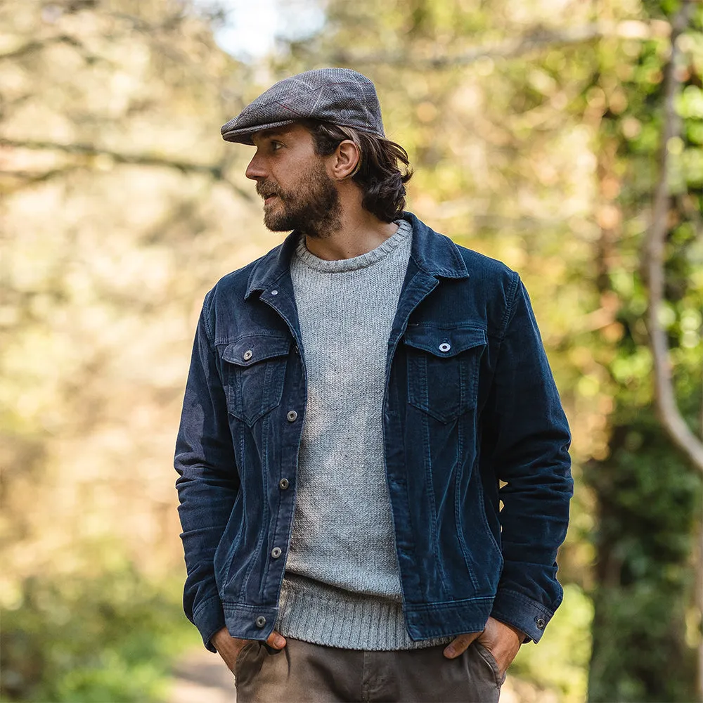 Jaxon & James Tweed Flat Cap - Brown-Grey