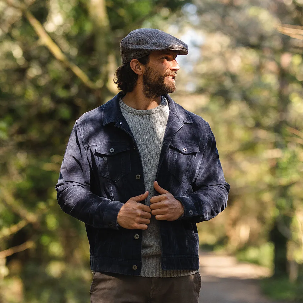 Jaxon & James Tweed Flat Cap - Brown-Grey
