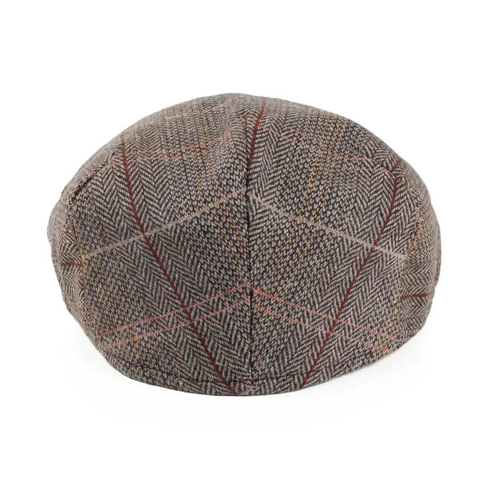Jaxon & James Tweed Flat Cap - Brown-Grey