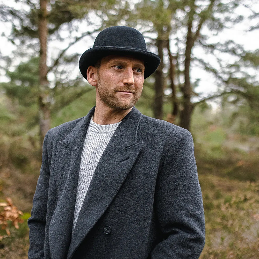 Jaxon & James Wool Felt English Bowler Hat - Black