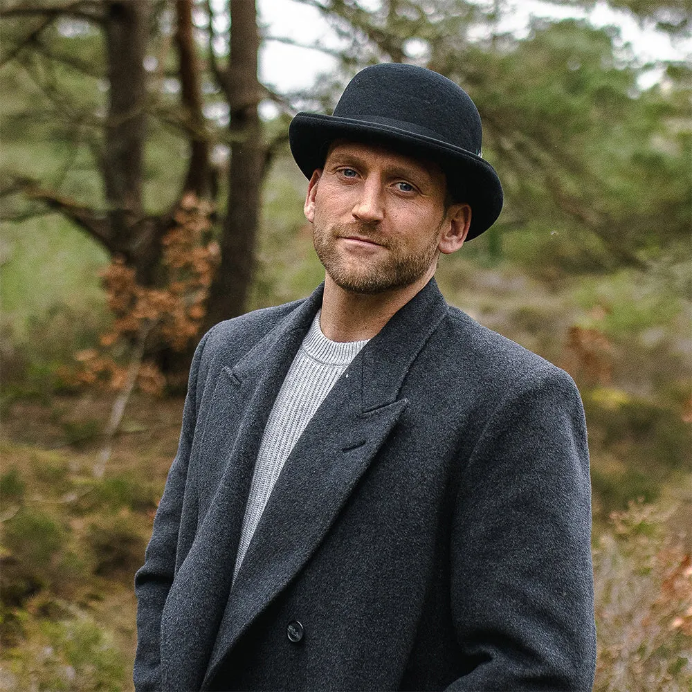 Jaxon & James Wool Felt English Bowler Hat - Black