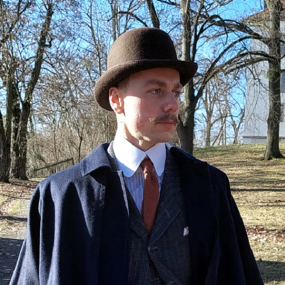 Jaxon & James Wool Felt English Bowler Hat - Brown
