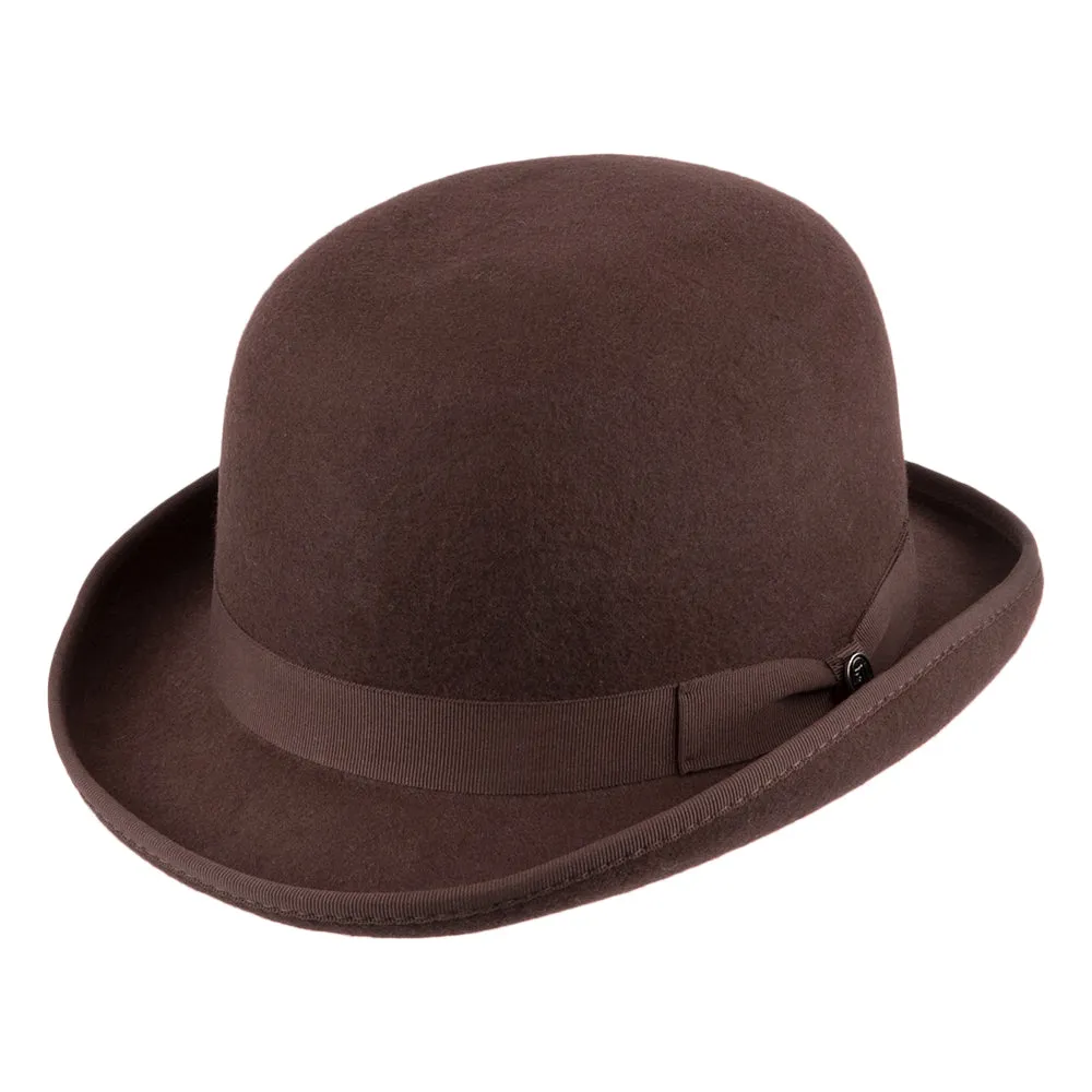 Jaxon & James Wool Felt English Bowler Hat - Brown