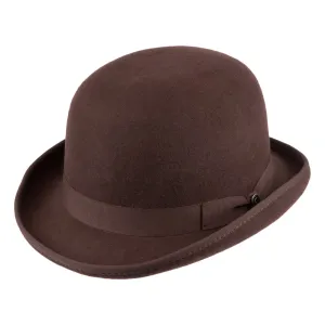 Jaxon & James Wool Felt English Bowler Hat - Brown