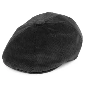 Kangol Hawker Corduroy Newsboy Cap - Black