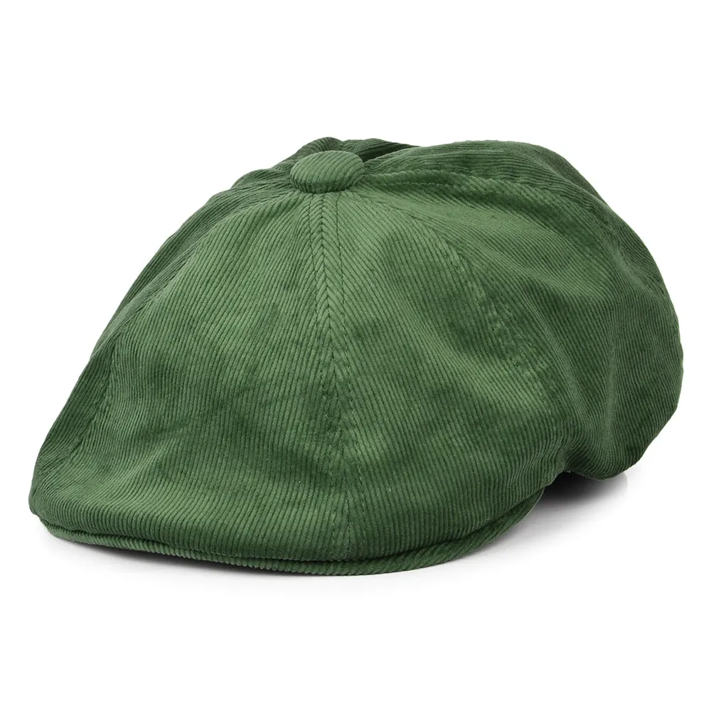 Kangol Hawker Corduroy Newsboy Cap - Olive