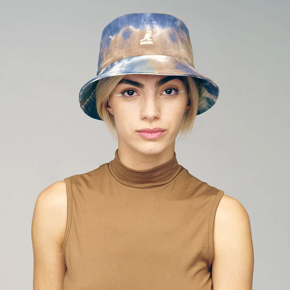 Kangol Tie Dye Bucket Hat - Brown-Blue-Multi