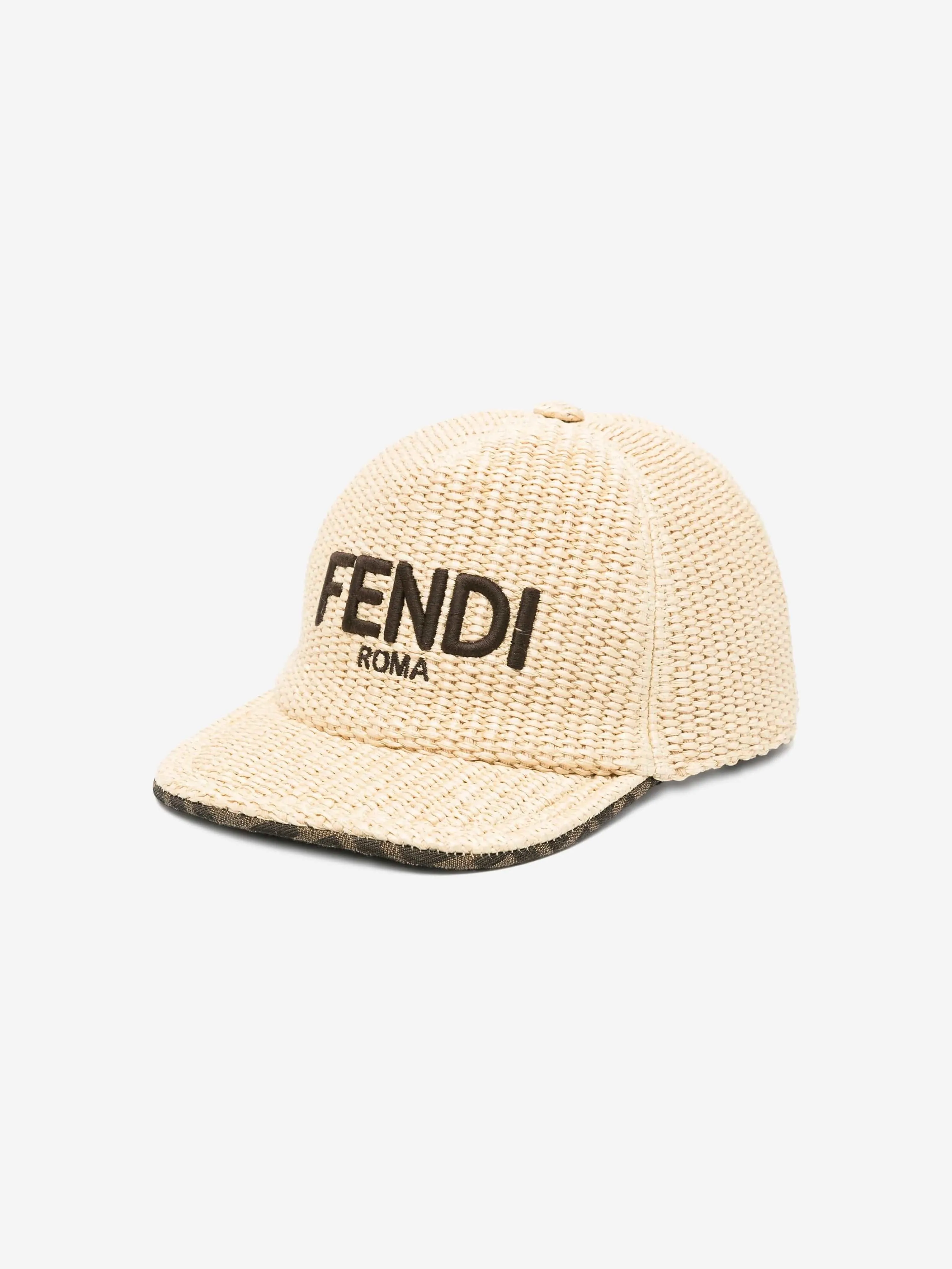 Kids Embroidered Logo Cap in Beige