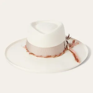 Kings Row Shantung Straw Fedora -STETSON