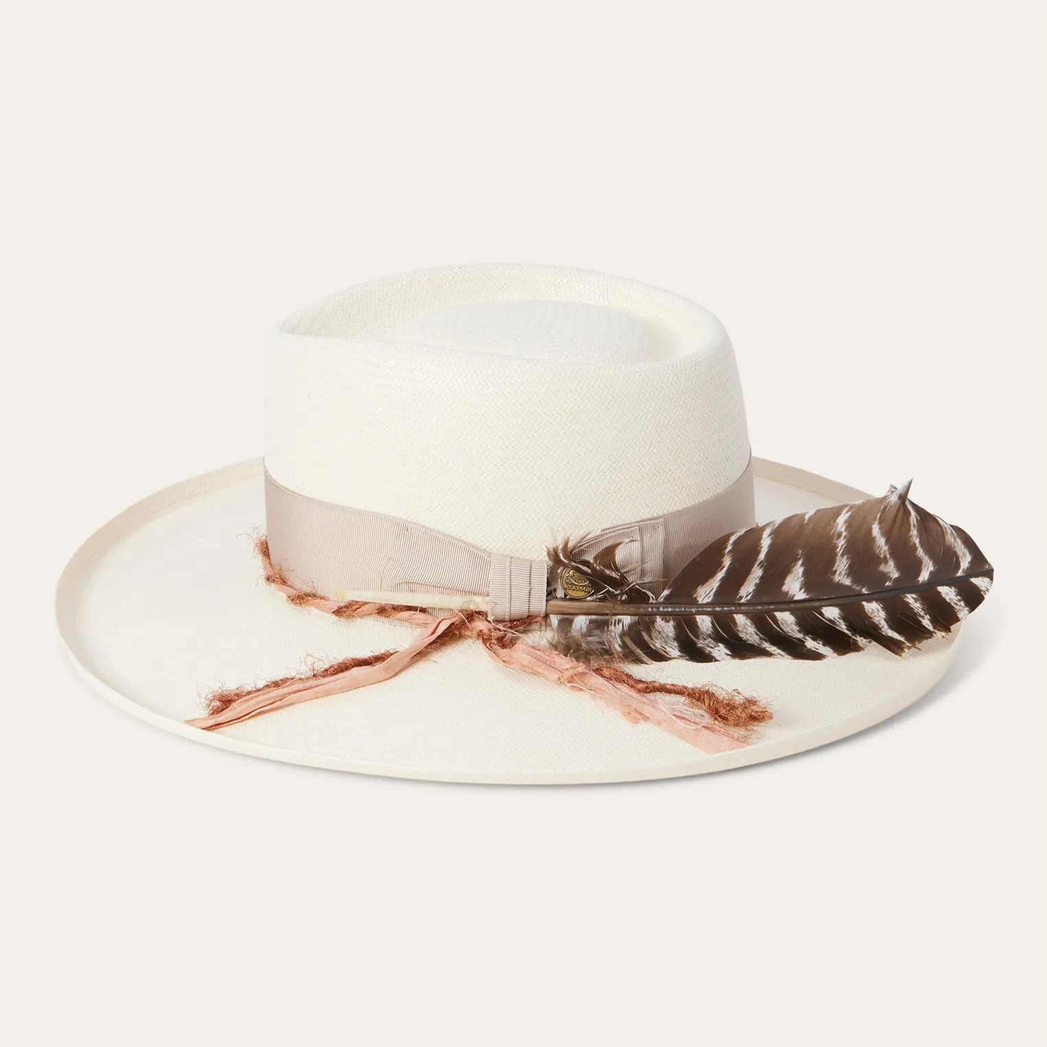 Kings Row Shantung Straw Fedora -STETSON