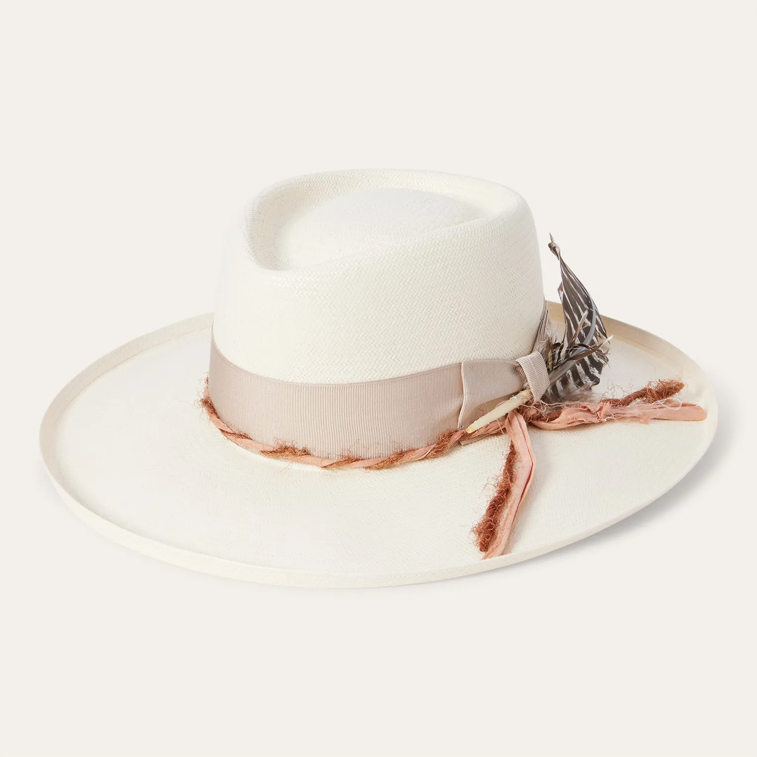 Kings Row Shantung Straw Fedora -STETSON