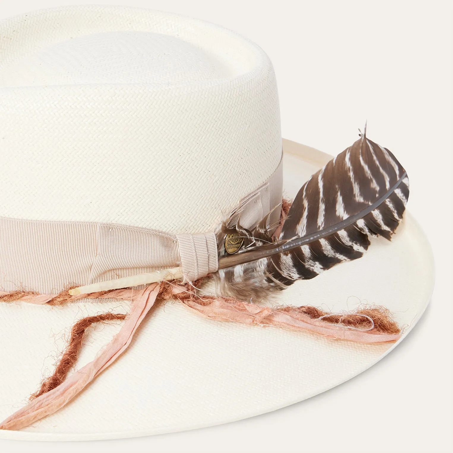 Kings Row Shantung Straw Fedora -STETSON